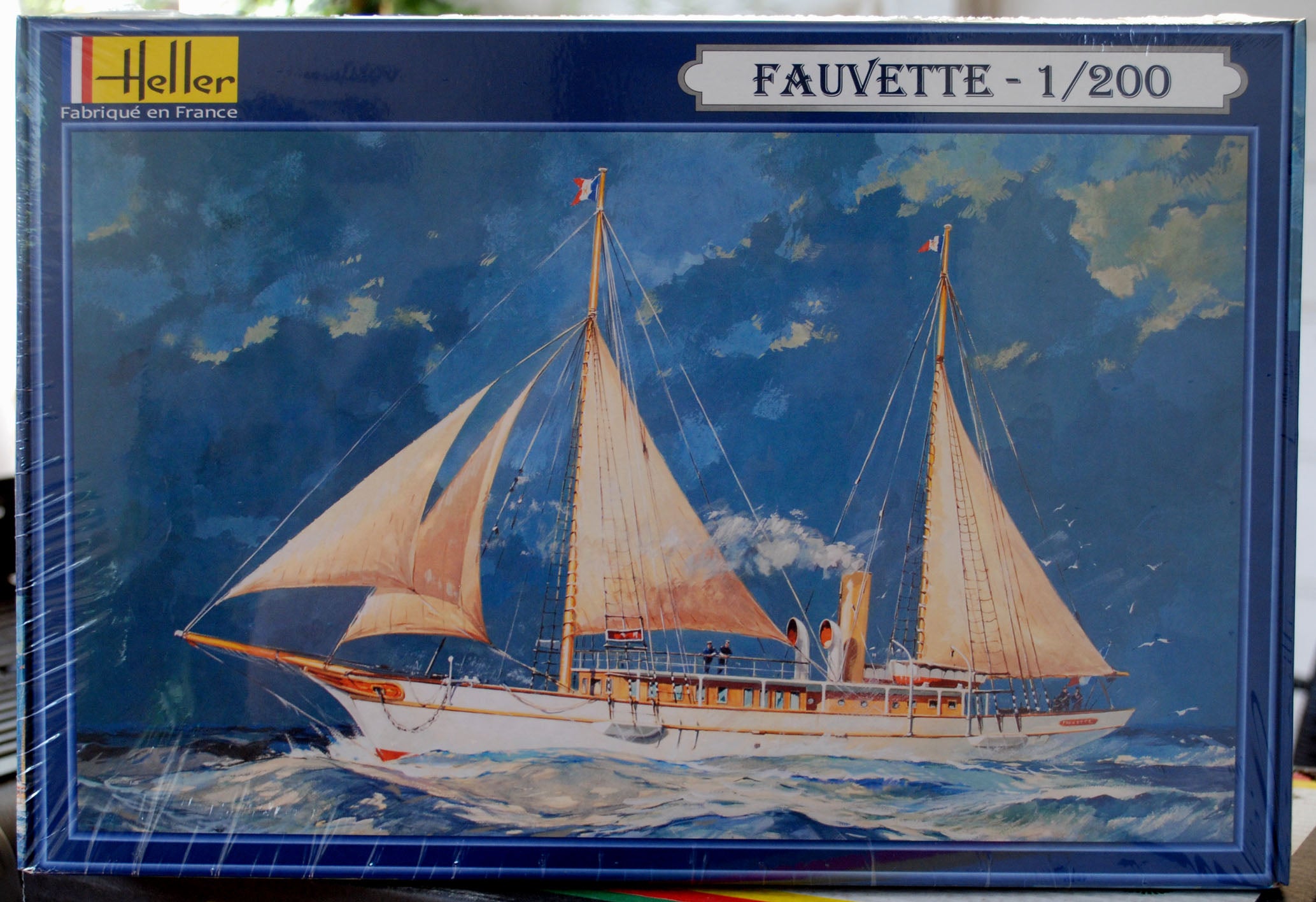 1893 Dampf Segelschiff Yacht Fauvette 1:200 Heller 80612 wieder neu 2018