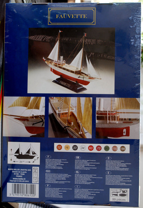 1893 Dampf Segelschiff Yacht Fauvette 1:200 Heller 80612 wieder neu 2018