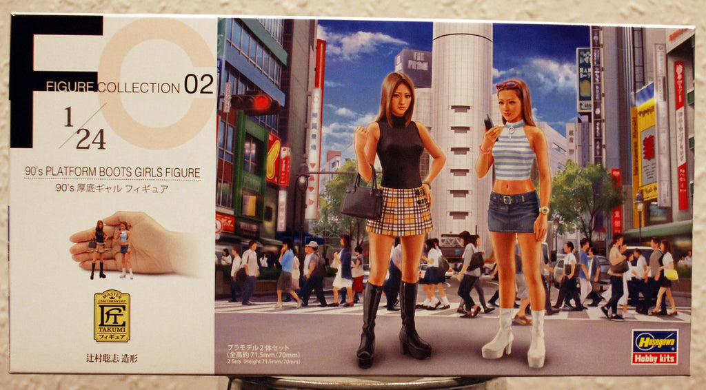 29102 Hasegawa 90´s Platform Boots Girls Figures 2 Mädels 90er Jahre 1:24