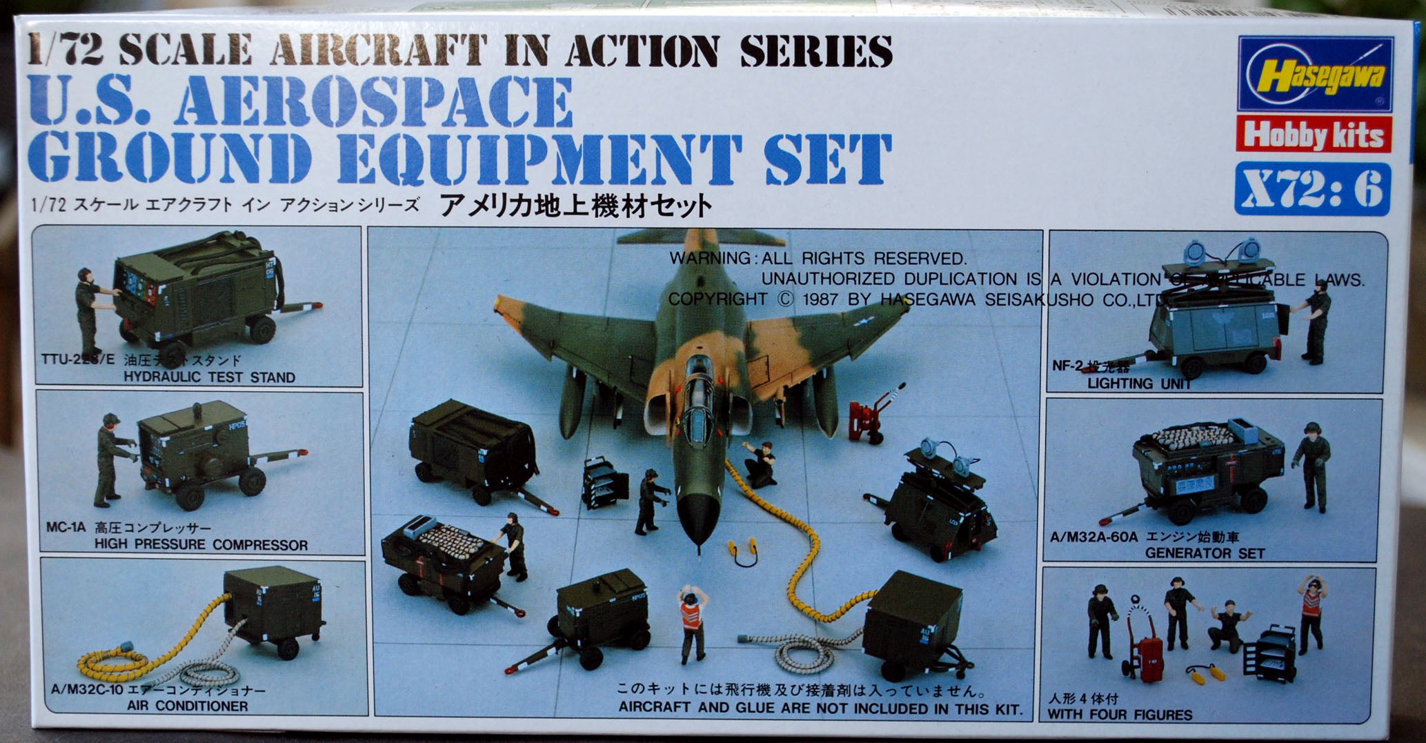 Hasegawa 35006 US Aerospace Ground Equipment Flugzeug Deck Mannschaft 1:72