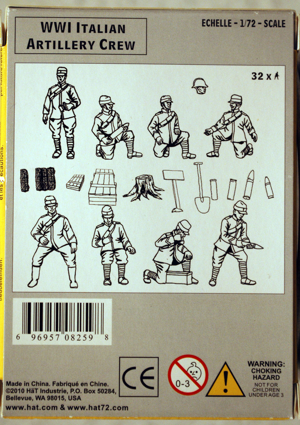 HäT 8259 WWI Italian Artillery Crew 32 Stück 1:72