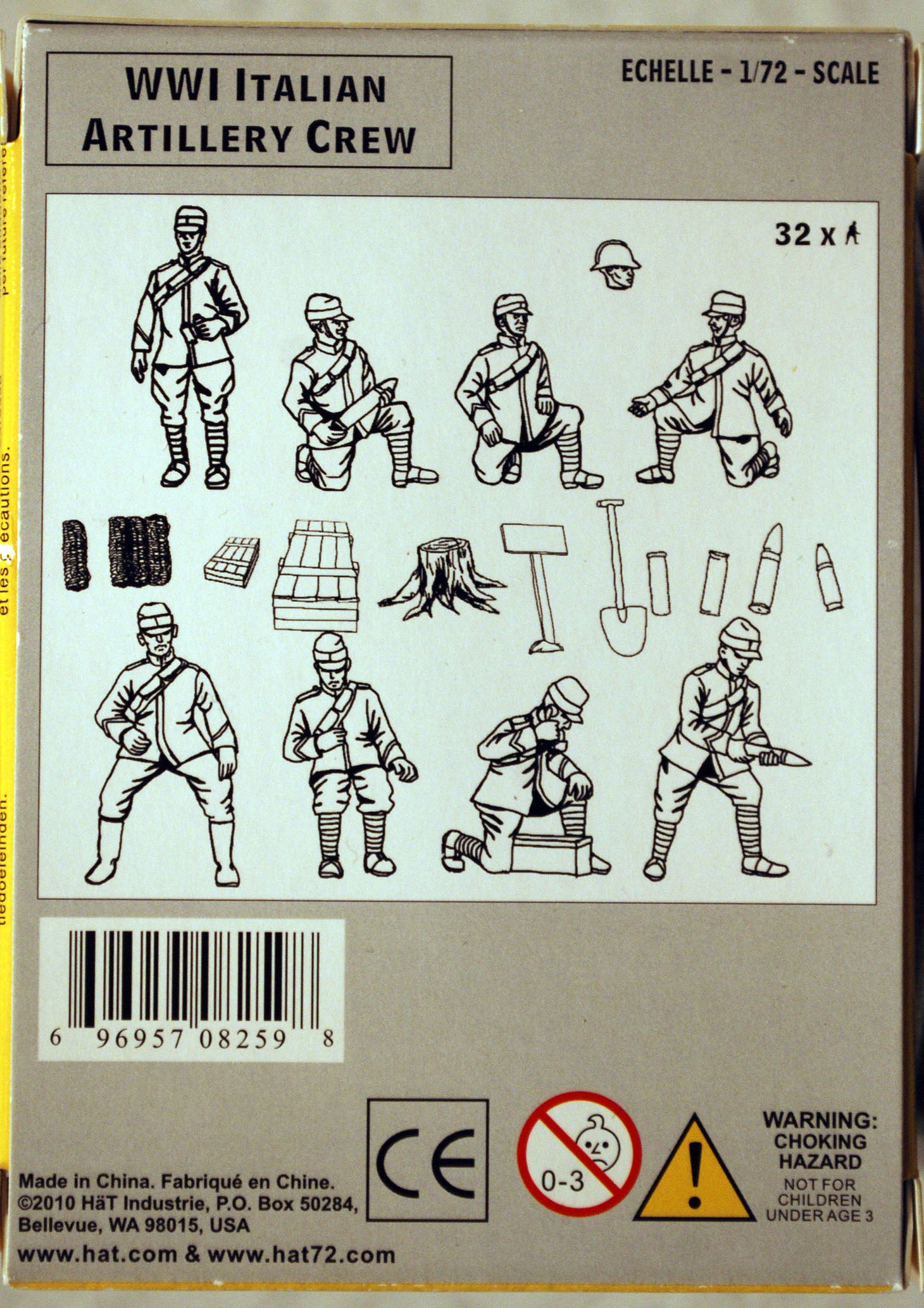 HäT 8259 WWI Italian Artillery Crew 32 Stück 1:72