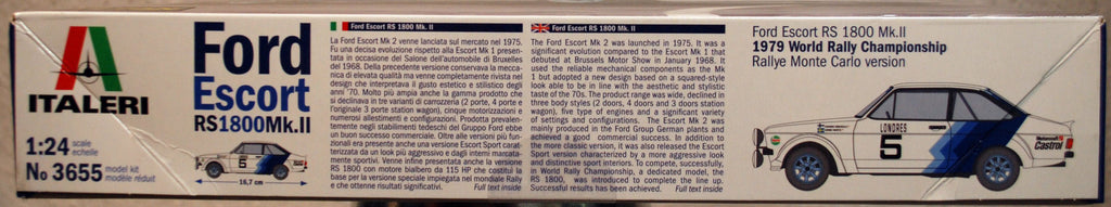 1979 Ford Escort RS 1800 Mk. II Rallye Monte Carlo 1:24 Italeri 3655