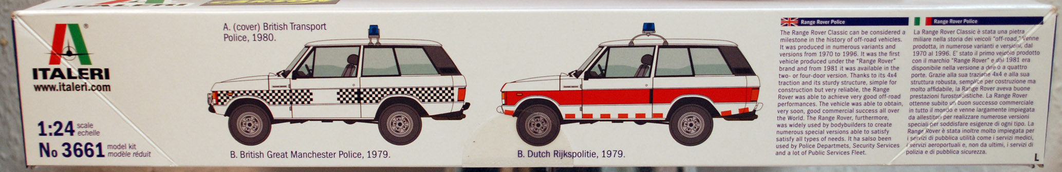 1979 Range Rover UK Police / Rijkspolitie 1:24 Italeri 3661 2018 wieder neu