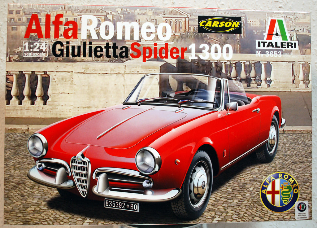 1959 Alfa Romeo Giulietta Spider 1300 1:24 Italeri 3653 wieder neu 2018