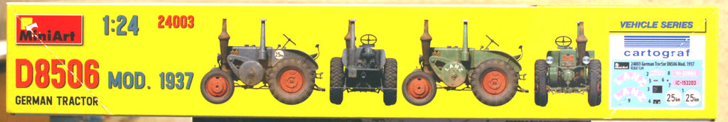 Mini Art 24003 1937 Lanz Bulldog D8506 Trecker Traktor 1:24 neu 2023