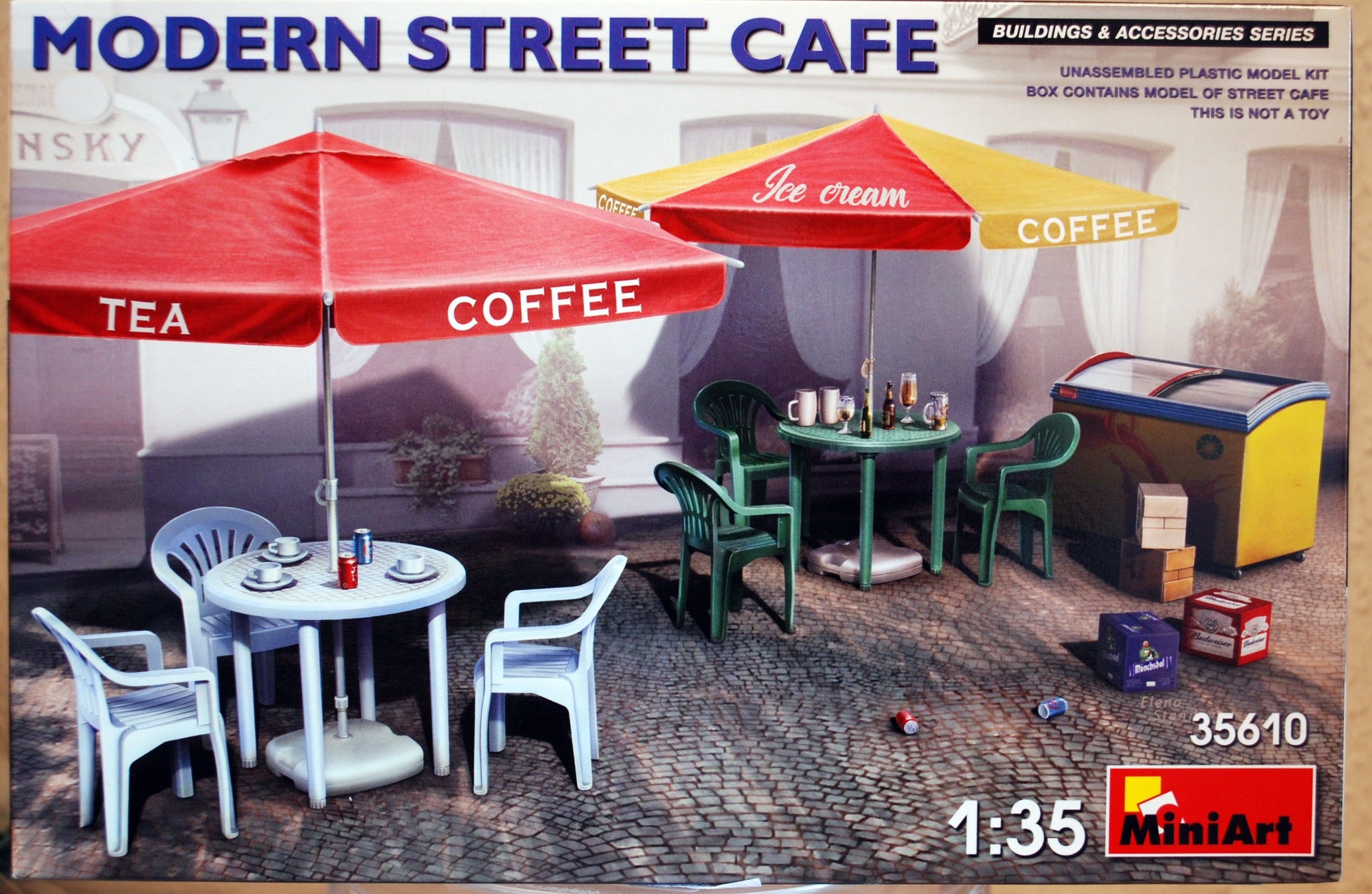 Mini Art 35610 Modern Street Cafe 1:35 Bausatz Kit