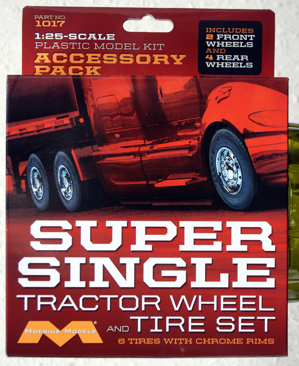 Super Single Tractor Wheel and Tire Set LKW Reifen und Felgen 1:25 Moebius 1017