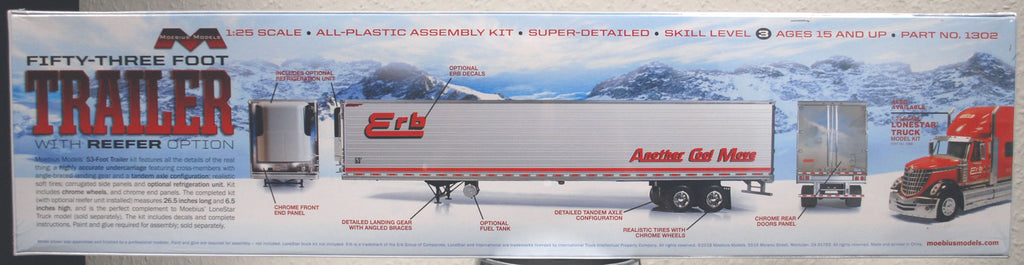 Moebius 1302 Great Dane 53ft Trailer w. Reefer Option 1:25