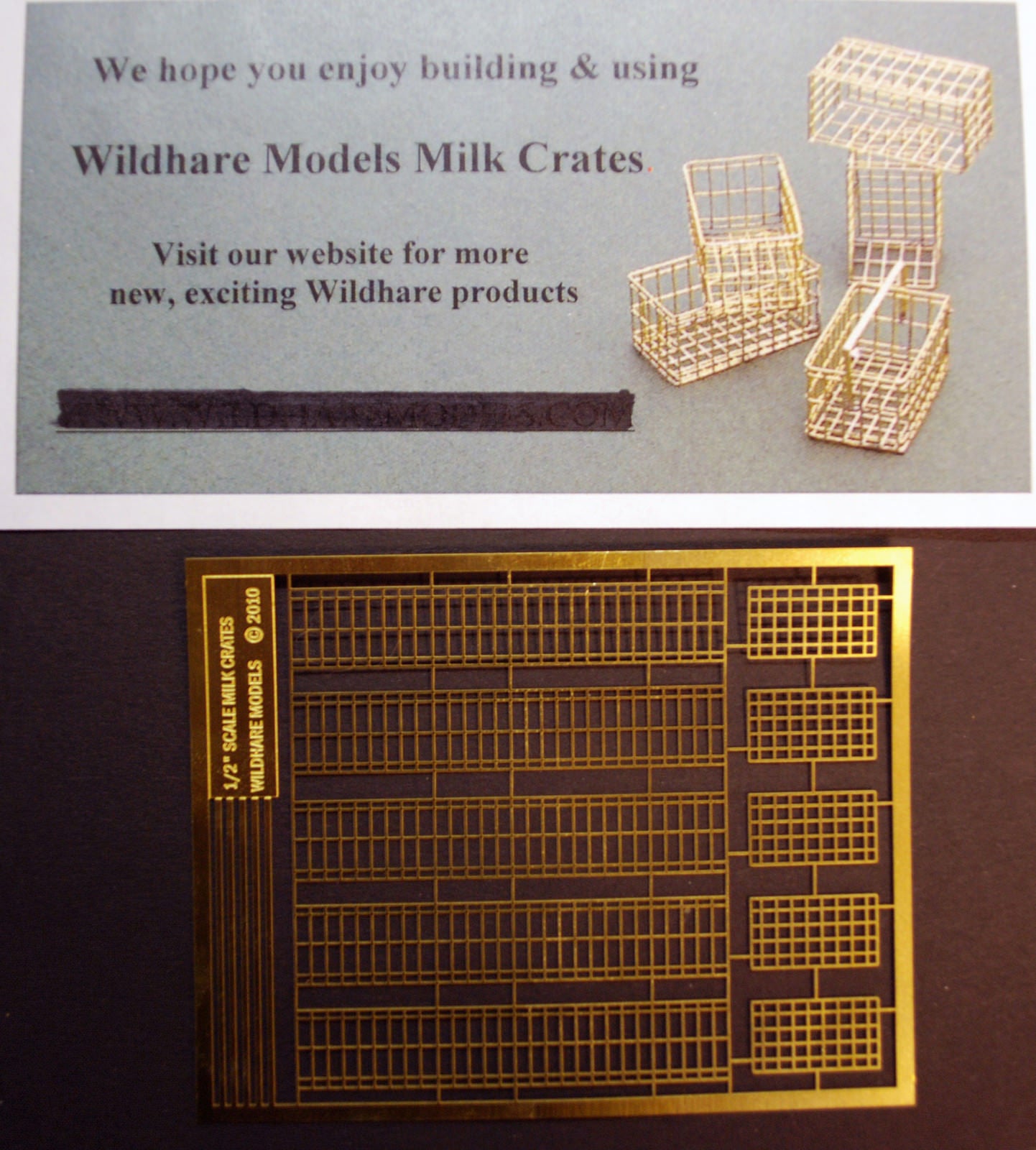 Körbe für Milchflaschen, Milk Crates, Fotogeätzt, 1:24, Wildhare