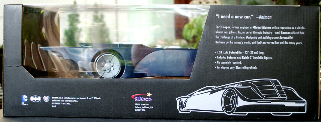 1960er Batmobile mit Batman und Robin Animated TV Series, 1:24, NJCroce 2017 neu