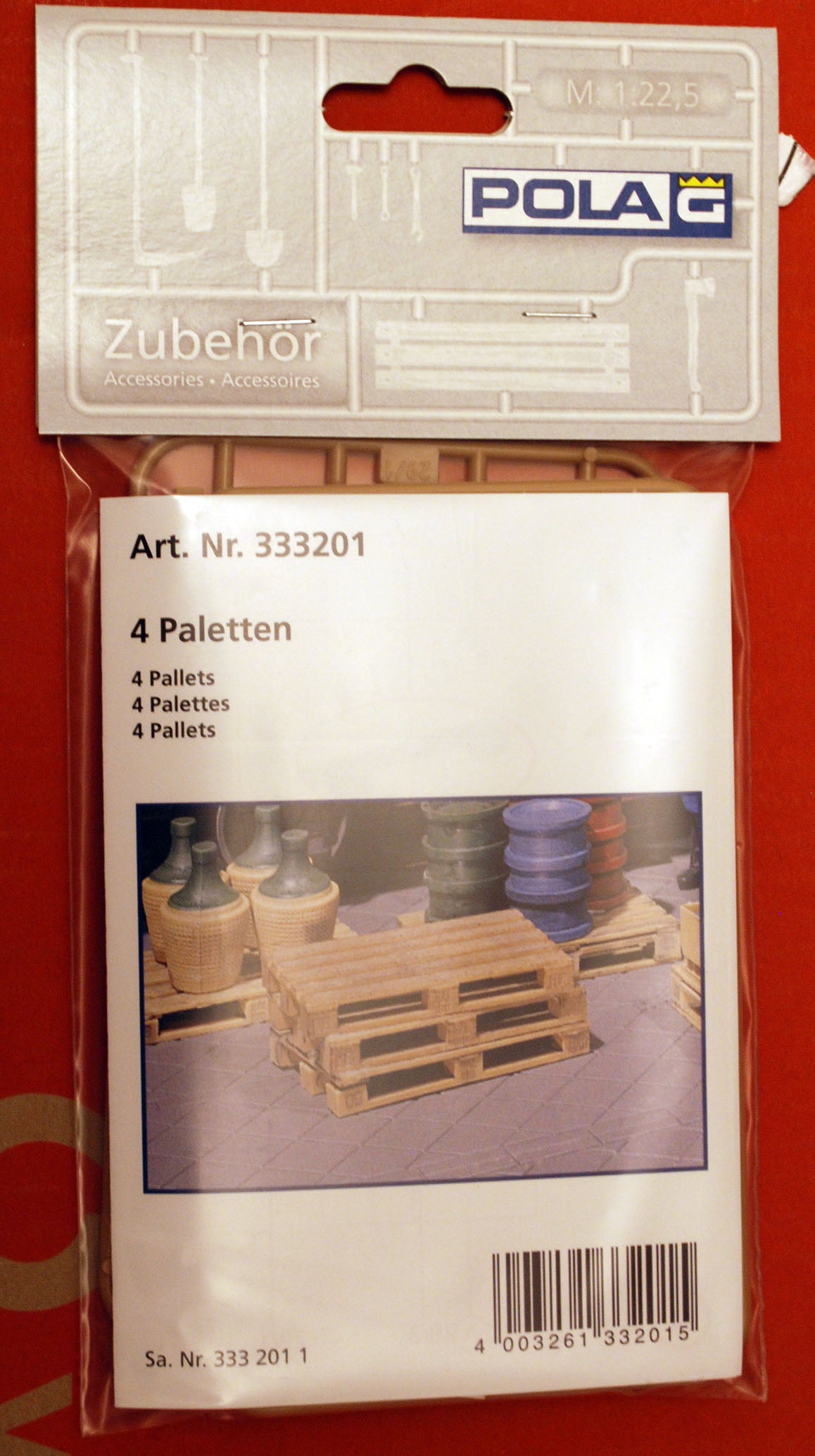 Pola 333201 Paletten Europaletten Ladegut 4 Stück 1:22,5  1:24  Diorama