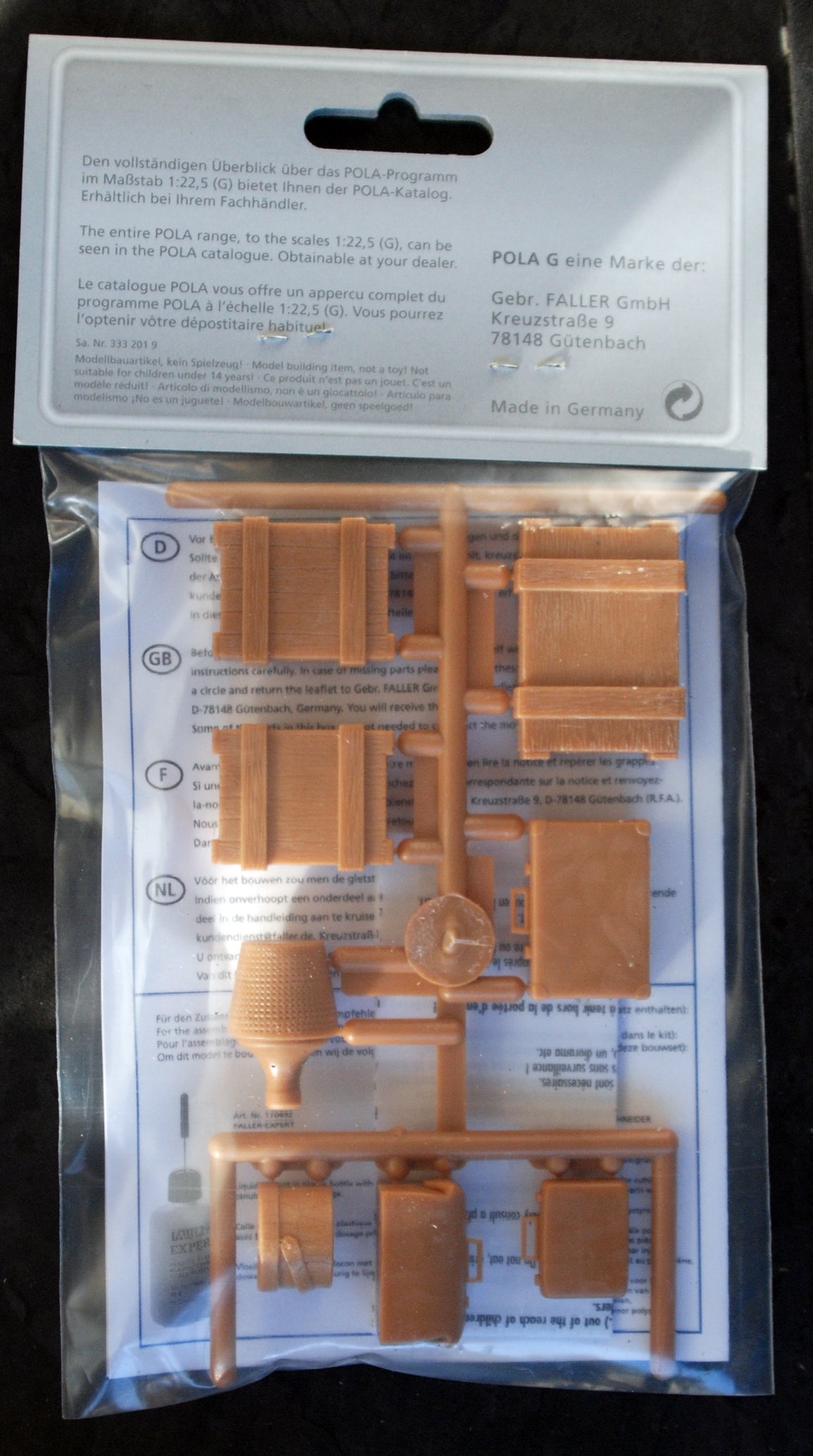 Pola 333207 Kisten und Gepäckstücke Korbflasche Demion Hutschachtel Arztkoffer