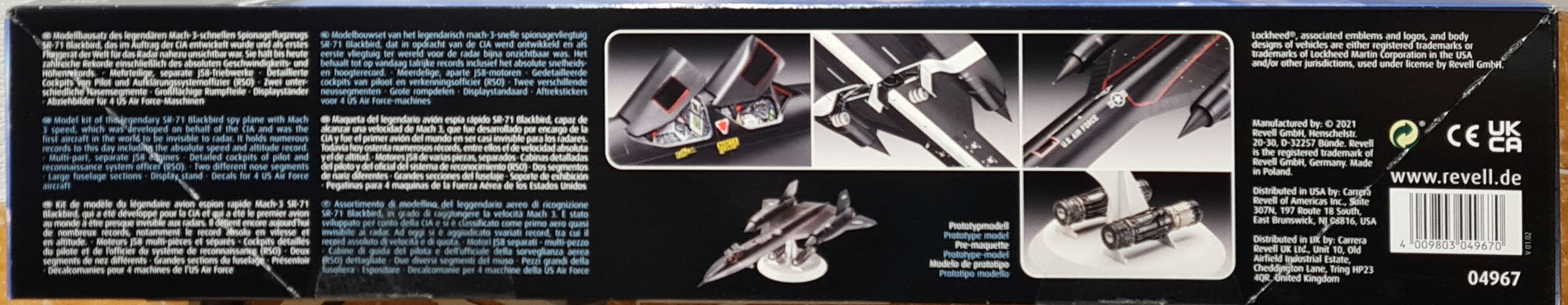 Revell 04967 Lockheed SR-71 A Blackbird 1:48 Flugzeug Bausatz