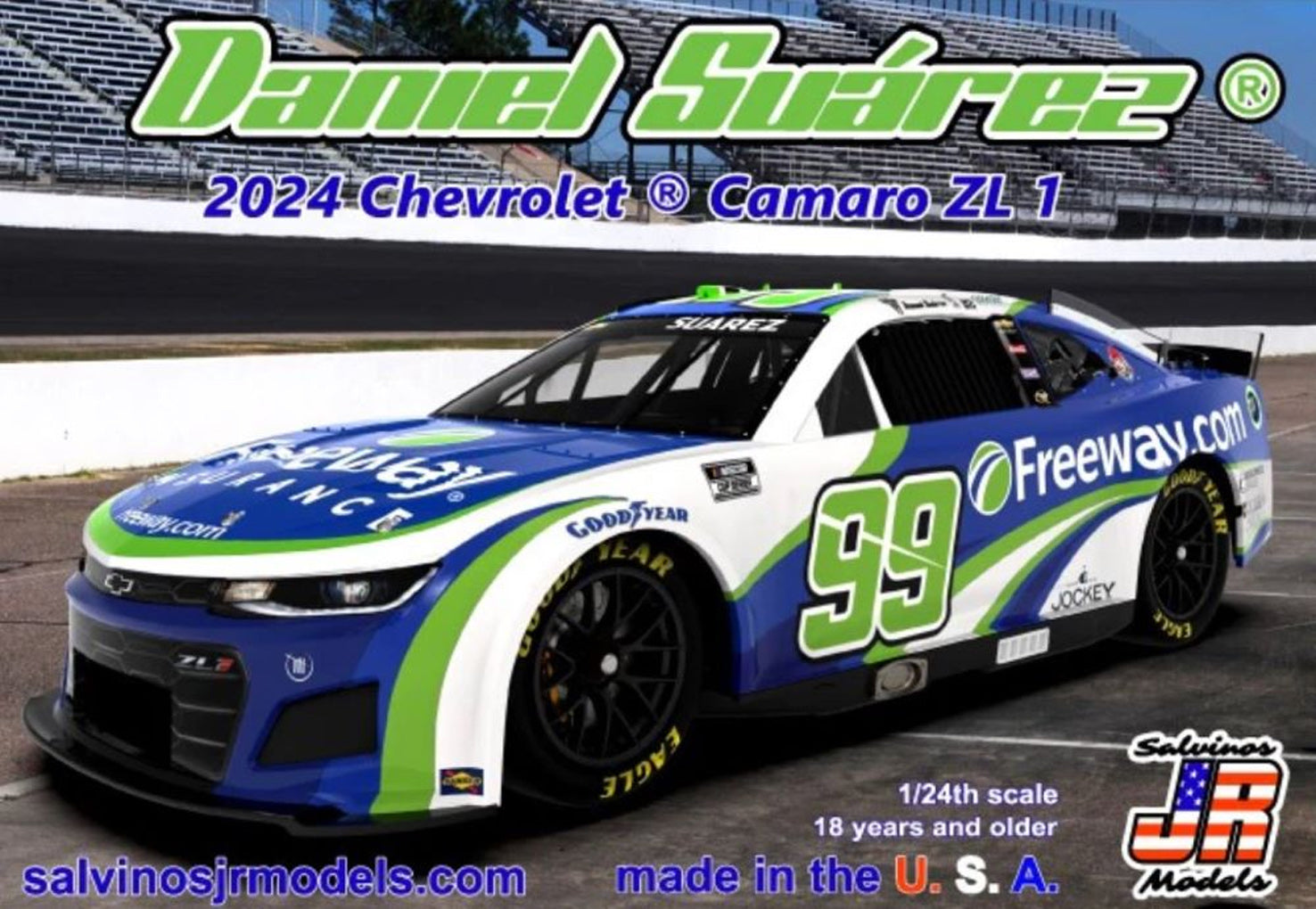 Salvinos Jr 438470 2024 Chevrolet Camaro ZL 1 Daniel Suarez # 99 Freeway