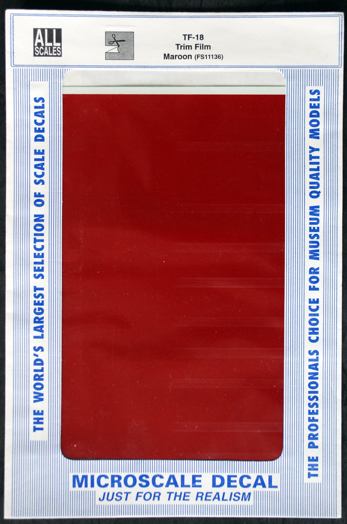 Micro Scale Decals Trim Film Plain einfarbig Naßschiebe- Abziehbilder