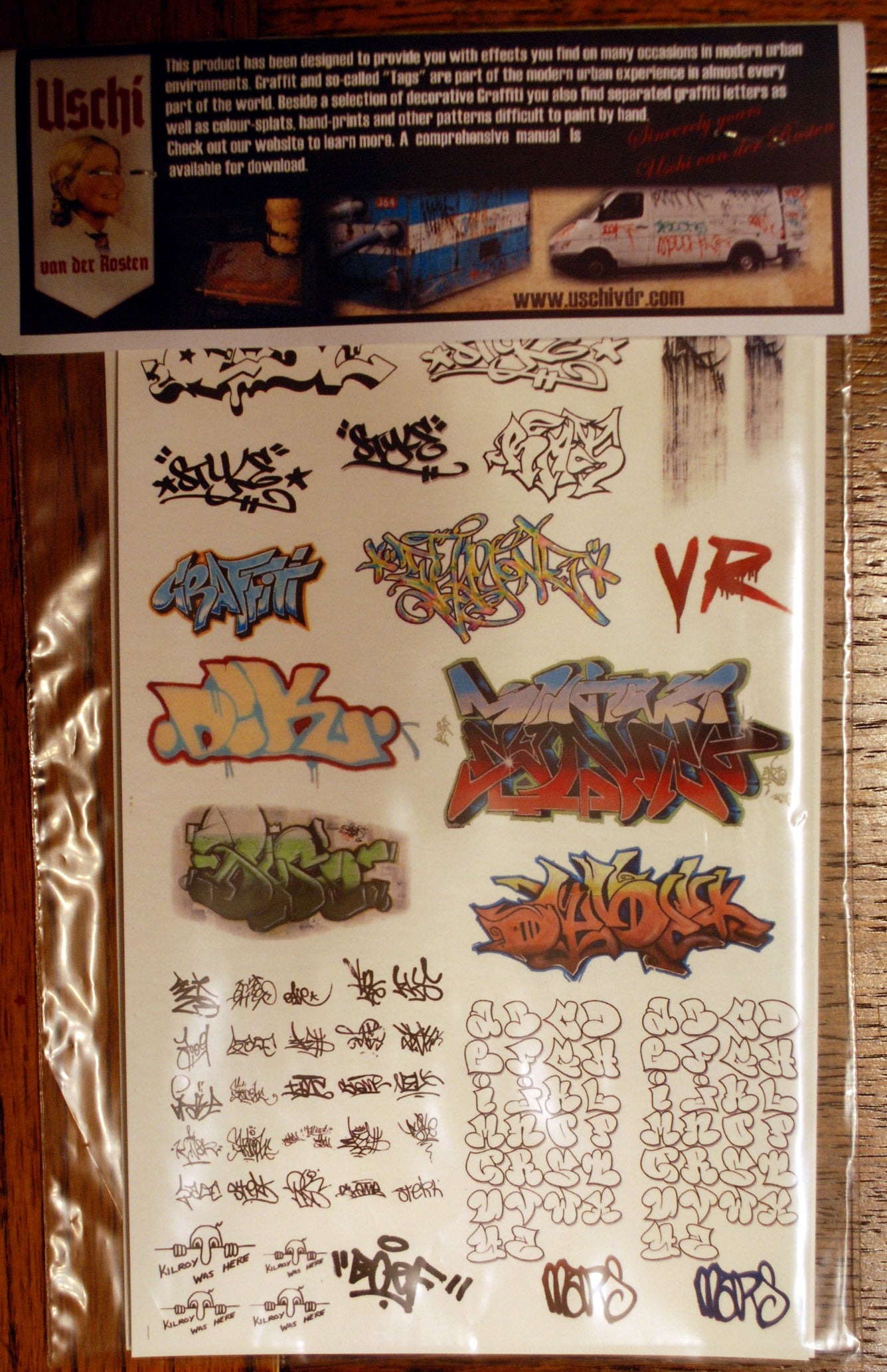 Uschi van der Rosten 1014 Decals Instant Weathering Graffiti Splatter
