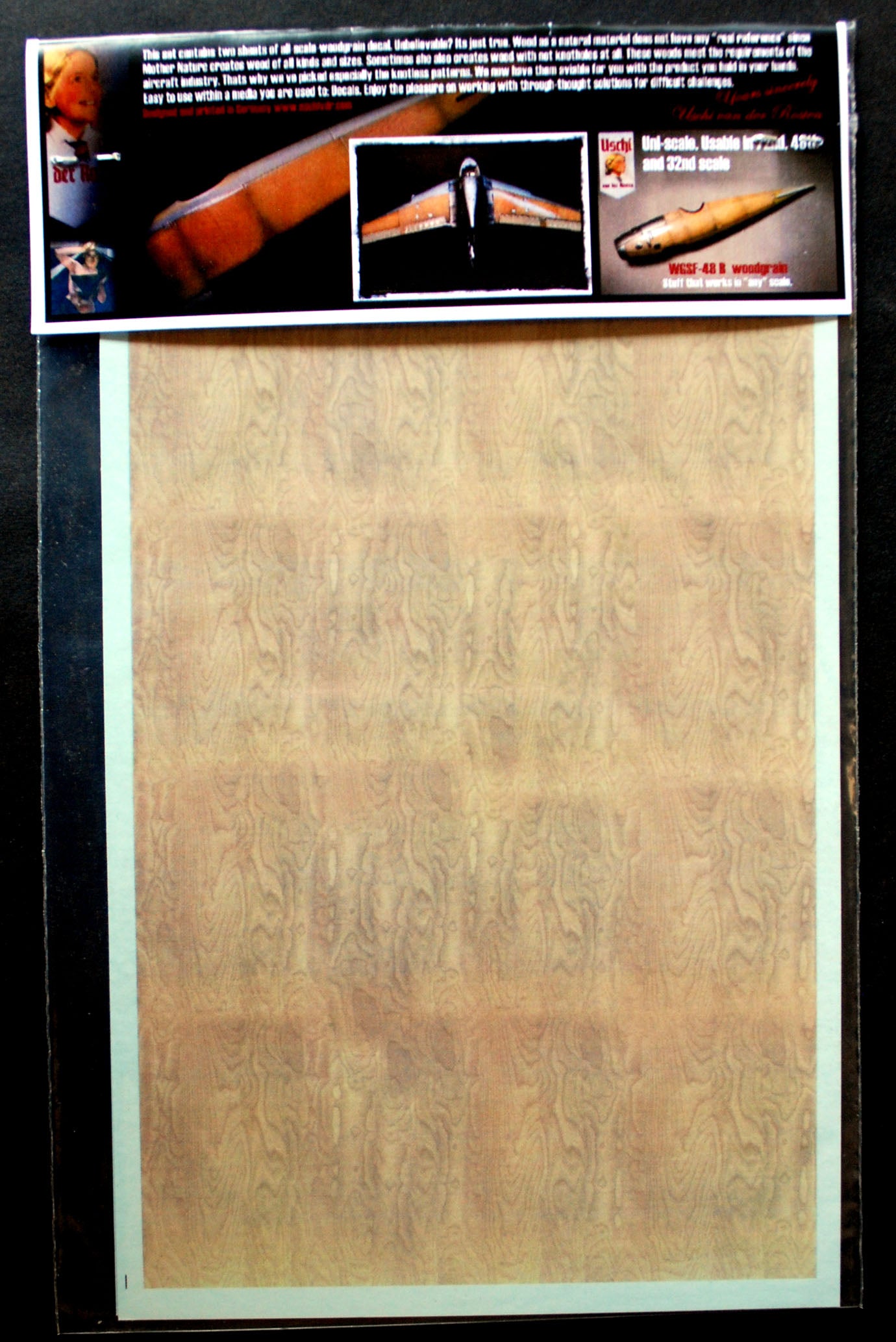 Uschi van der Rosten 1004 Decals Holzdekor Woodgrain knotless