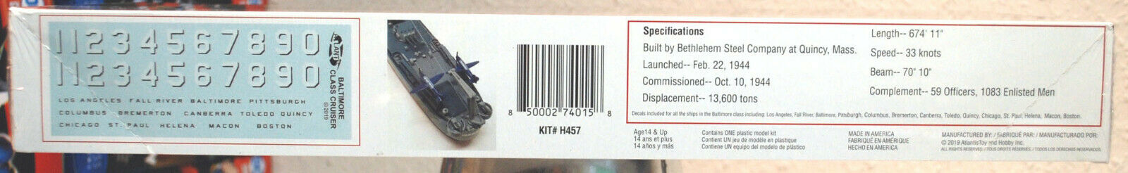 USS Pittsburgh CA-72 Kreuzer der Baltimore Klasse 1:490 Atlantis 457