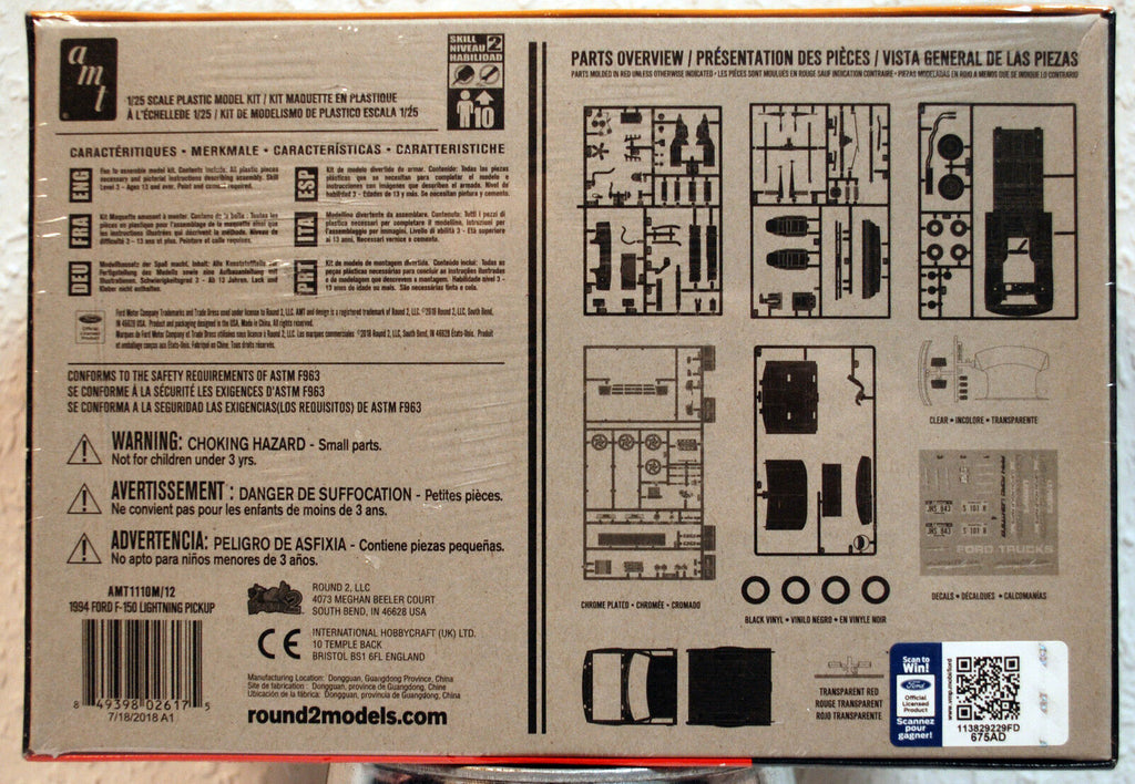 1994 Ford F 150 SVT Lightning Pickup 1:25 AMT 1110 Wieder neu 2019