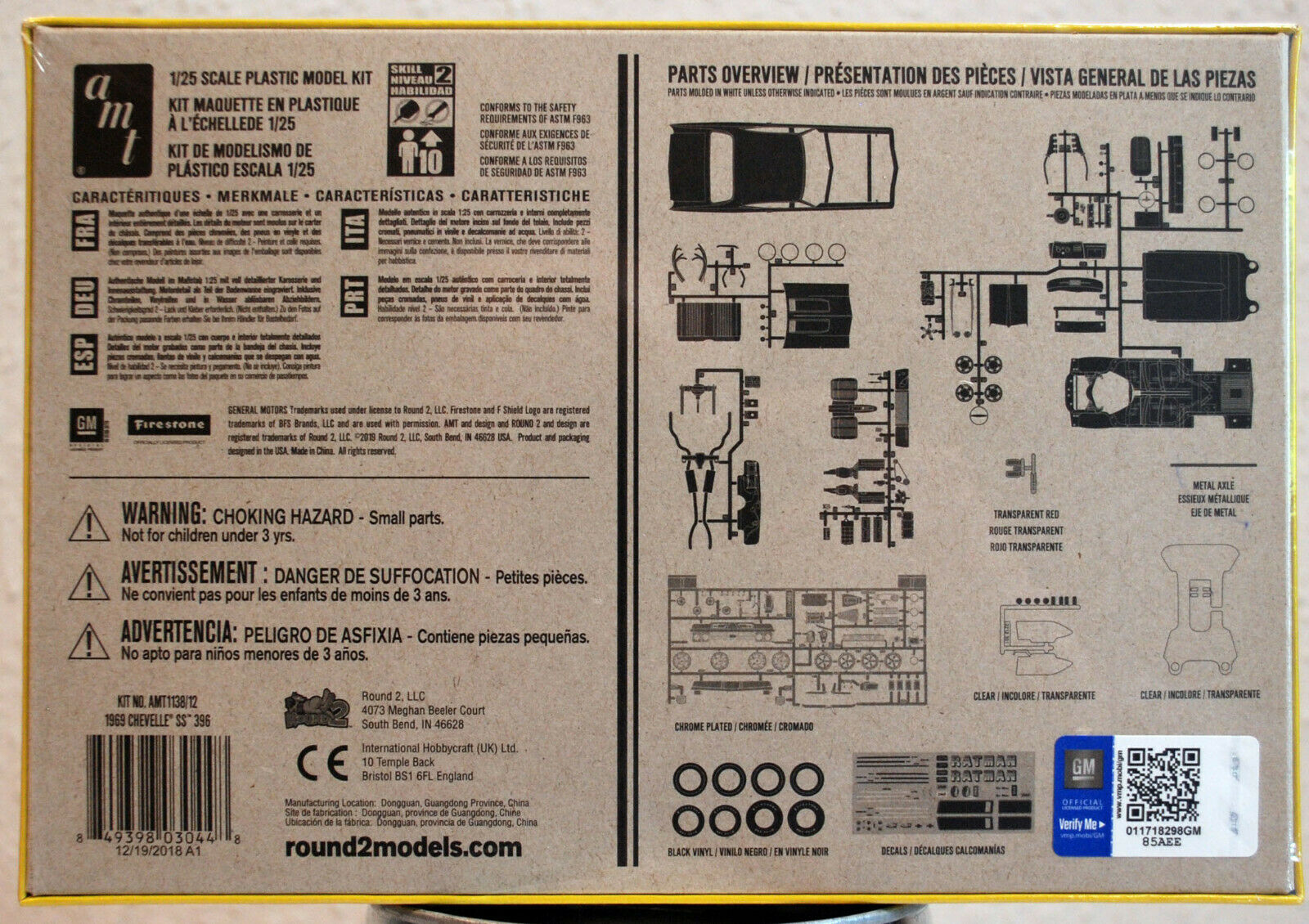 1969 Chevrolet Chevelle SS 396 2´n1 Kit 1:25 AMT 1138 wieder neu 2019 wieder neu