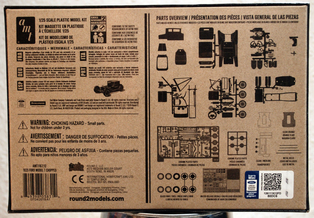 1925  Ford Model T Chopped T  2 komplette kits  3´n1 1:25 AMT 1167