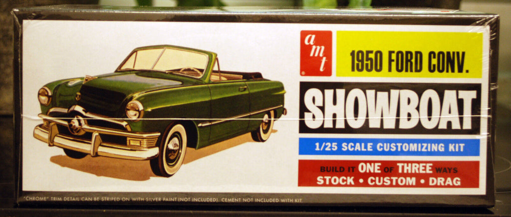 1950 Ford Convertible Show boat 3´n1, 1:25, AMT 929 Wiederauflage neu 2016