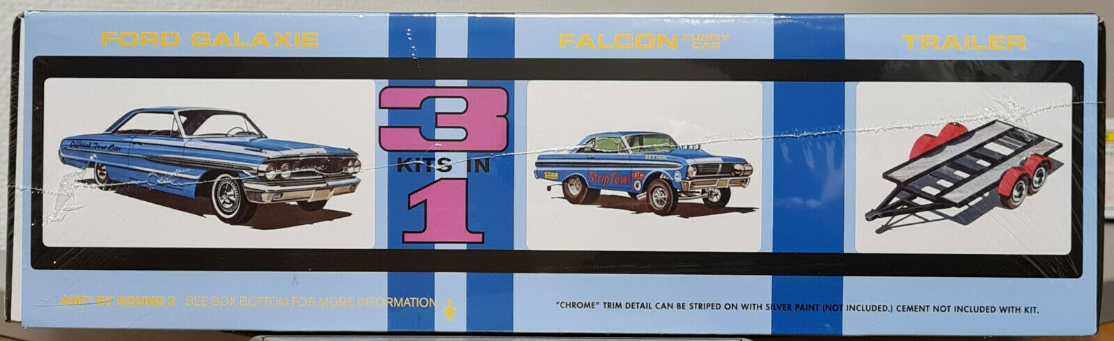 AMT 1223 1964 Ford Galaxie & 64er Ford Falcon Funny Car & Trailer 1:25