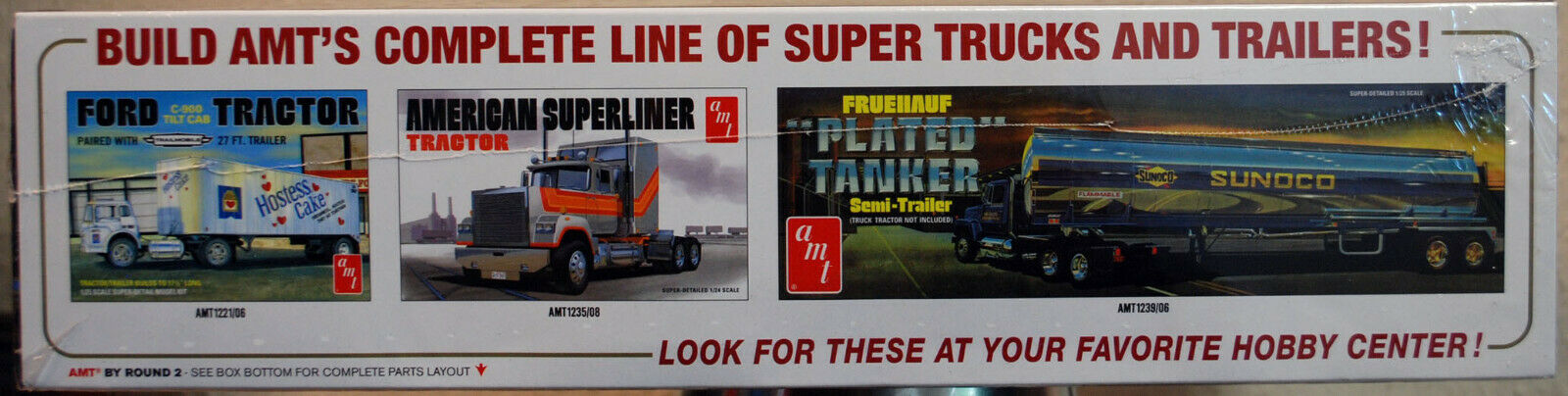 AMT 1230 & 1234 Set GMC Astro 95 Semi Tractor & 40' Fruehauf Miller Beer 1:25