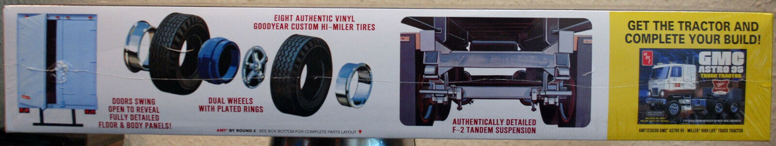 AMT 1230 & 1234 Set GMC Astro 95 Semi Tractor & 40' Fruehauf Miller Beer 1:25