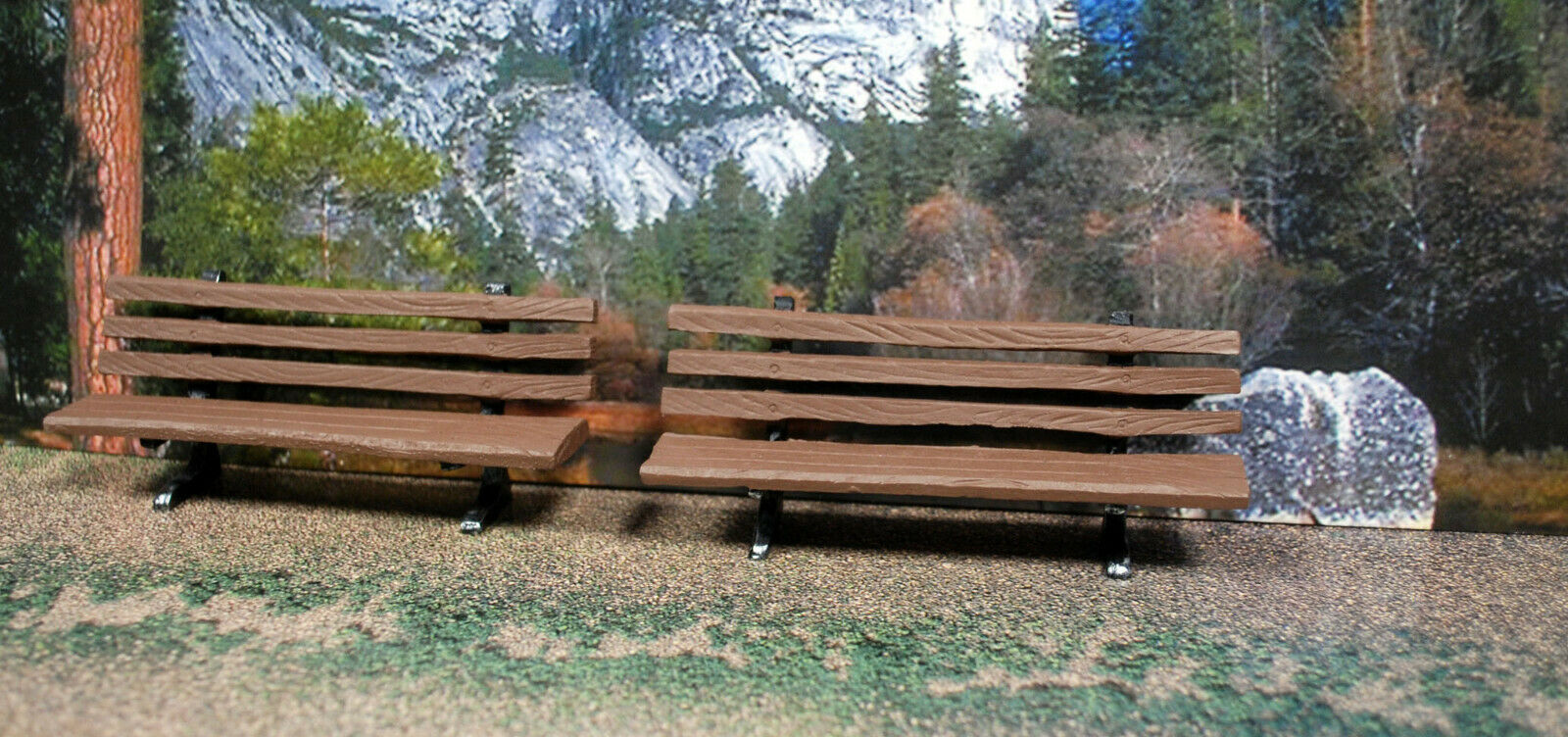 38436 American Diorama Park Bench Sitzbänke Parkbank 2 St. 1:24