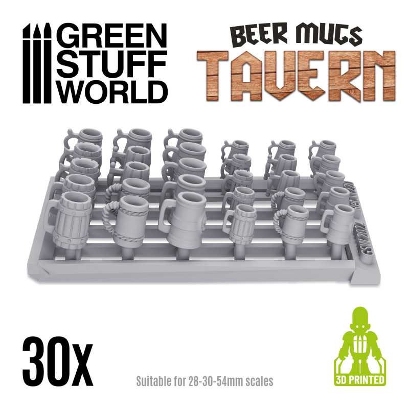 Green Stuff Bierkrüge beer mug 3D printed