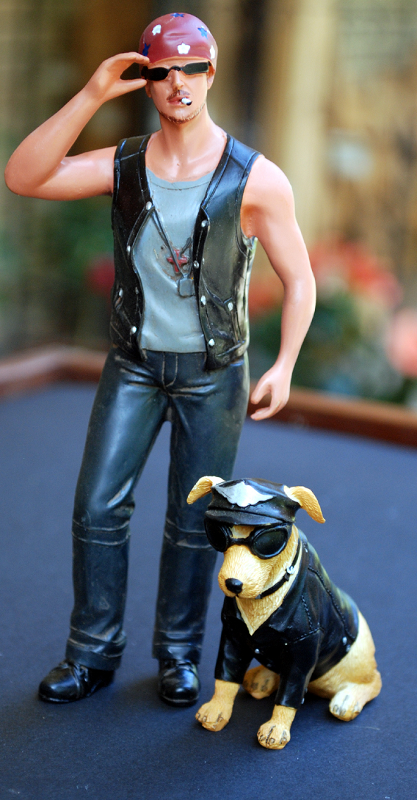 77713 American Diorama Biker Motorradbeifahrer Buddy Hersey, 1:12