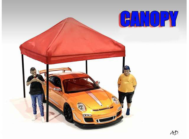 American Diorama 38348/38349 Zelt Canopy Pavillon Überdachung 1:24