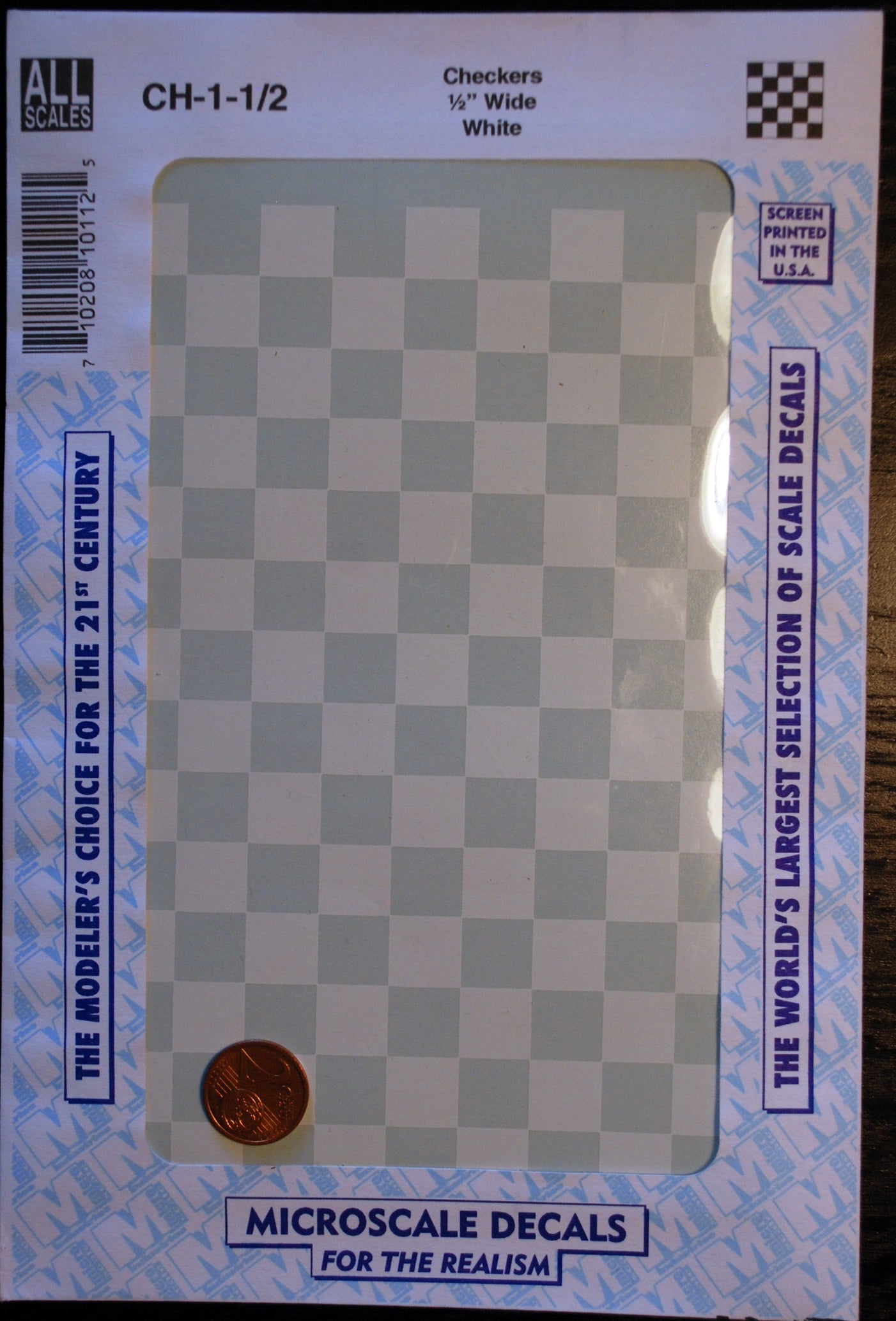 Micro Scale Decals Abziehbild Nassschiebebild versch. Farben+Größen checker Karo