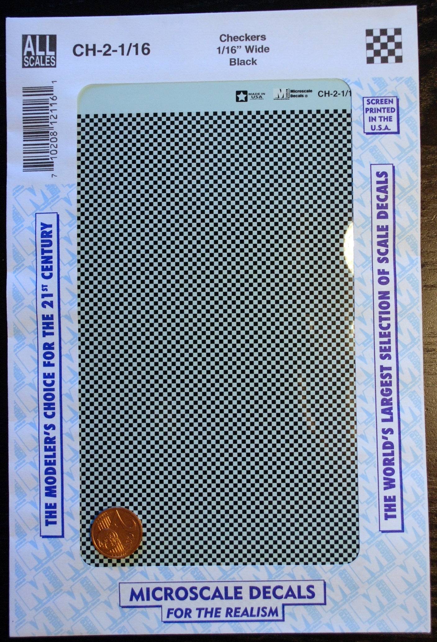 Micro Scale Decals Abziehbild Nassschiebebild versch. Farben+Größen checker Karo