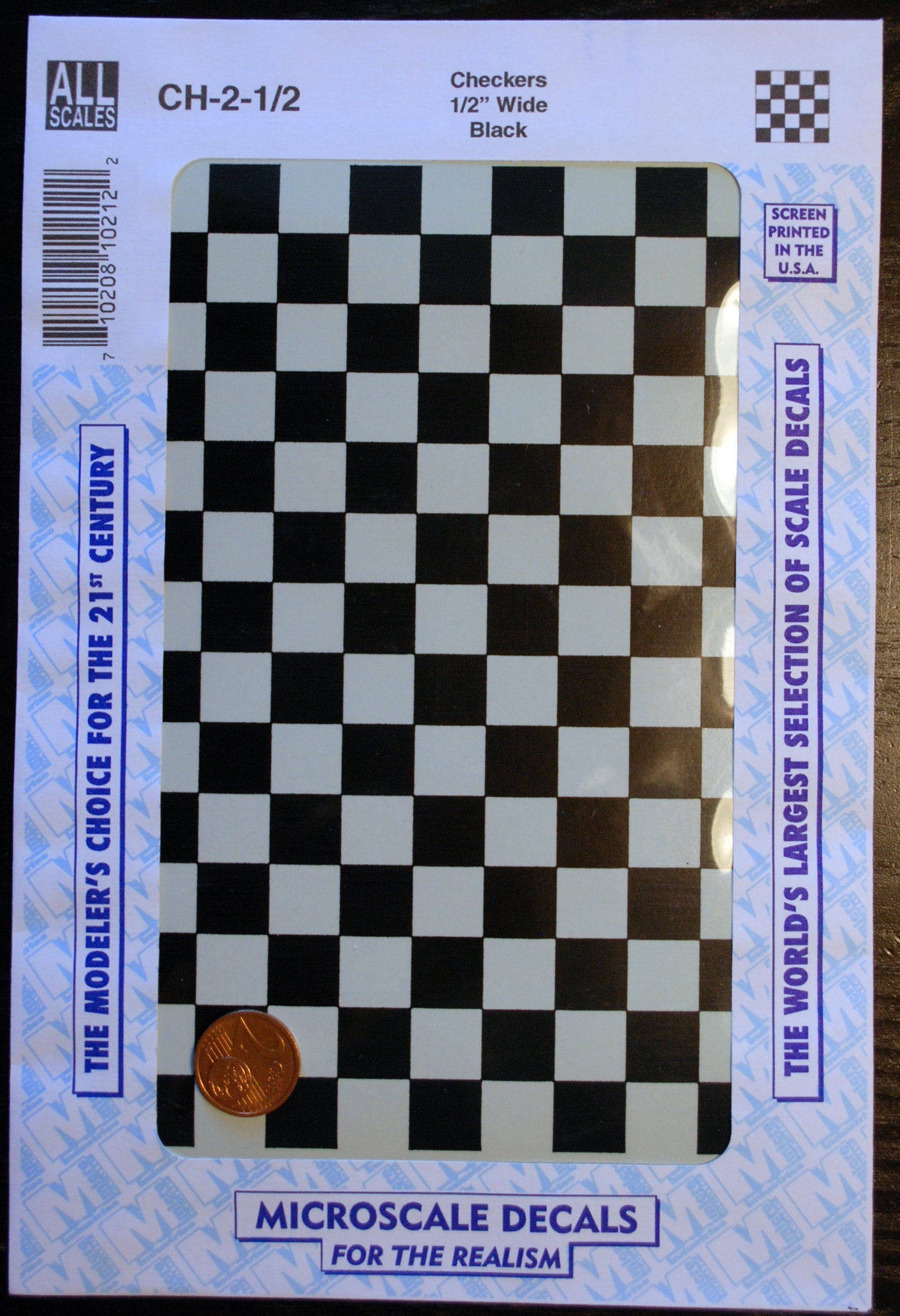 Micro Scale Decals Abziehbild Nassschiebebild versch. Farben+Größen checker Karo