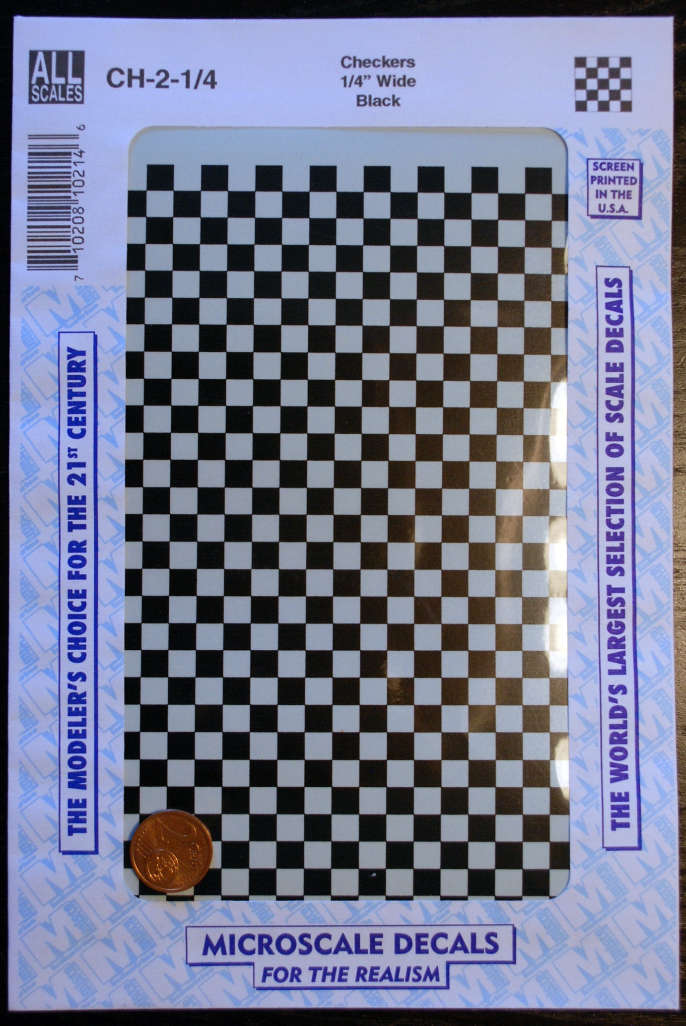 Micro Scale Decals Abziehbild Nassschiebebild versch. Farben+Größen checker Karo