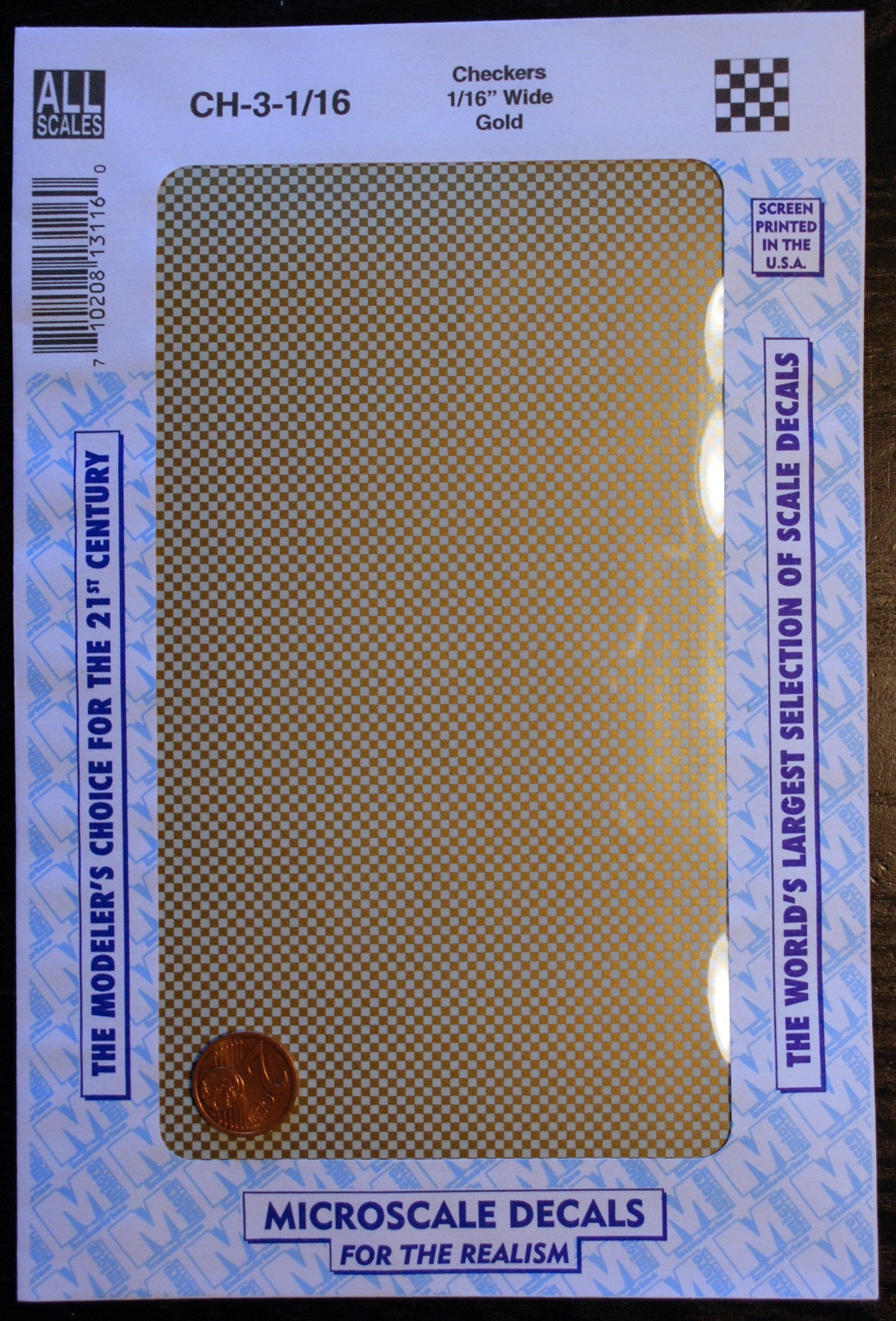 Micro Scale Decals Abziehbild Nassschiebebild versch. Farben+Größen checker Karo