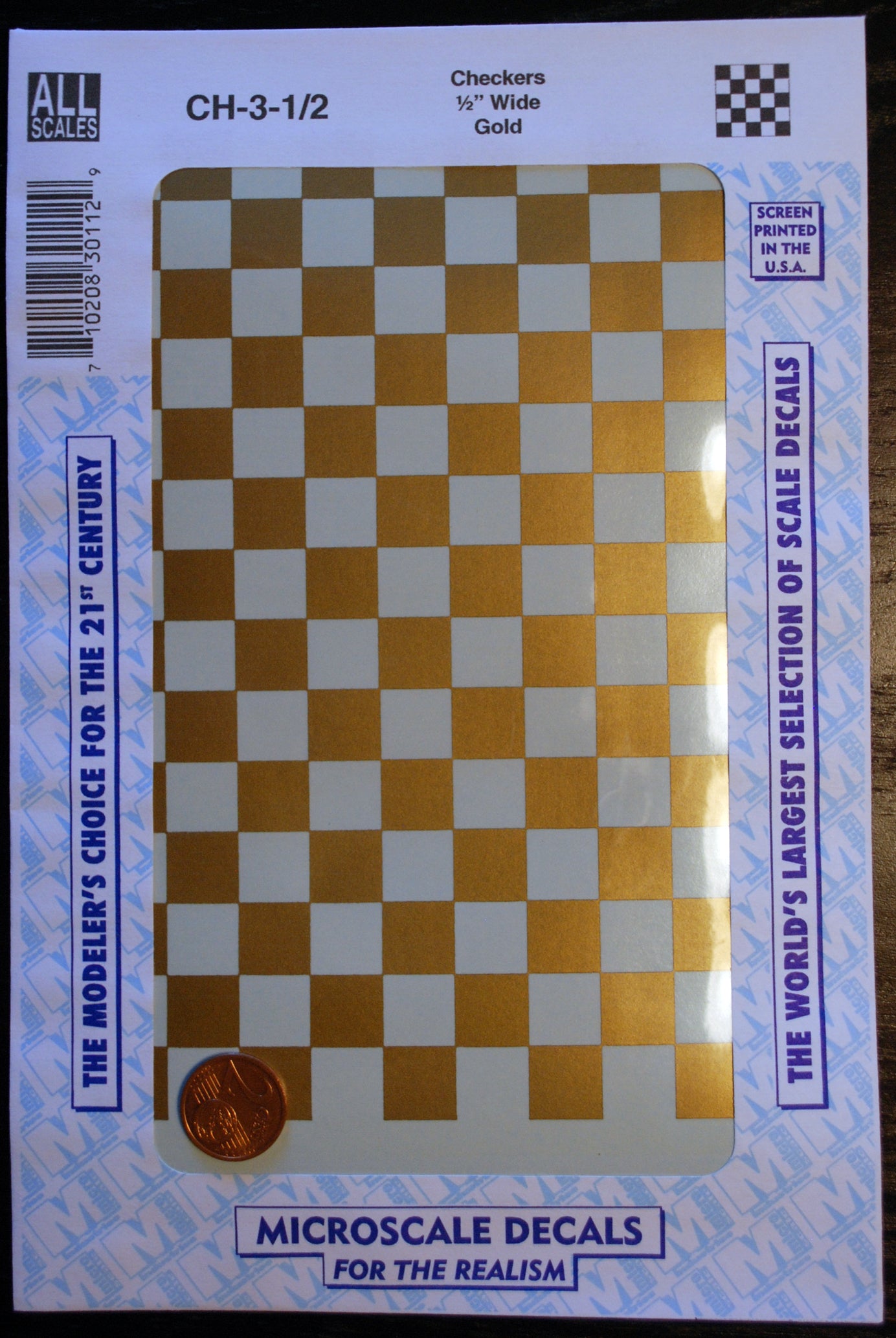 Micro Scale Decals Abziehbild Nassschiebebild versch. Farben+Größen checker Karo