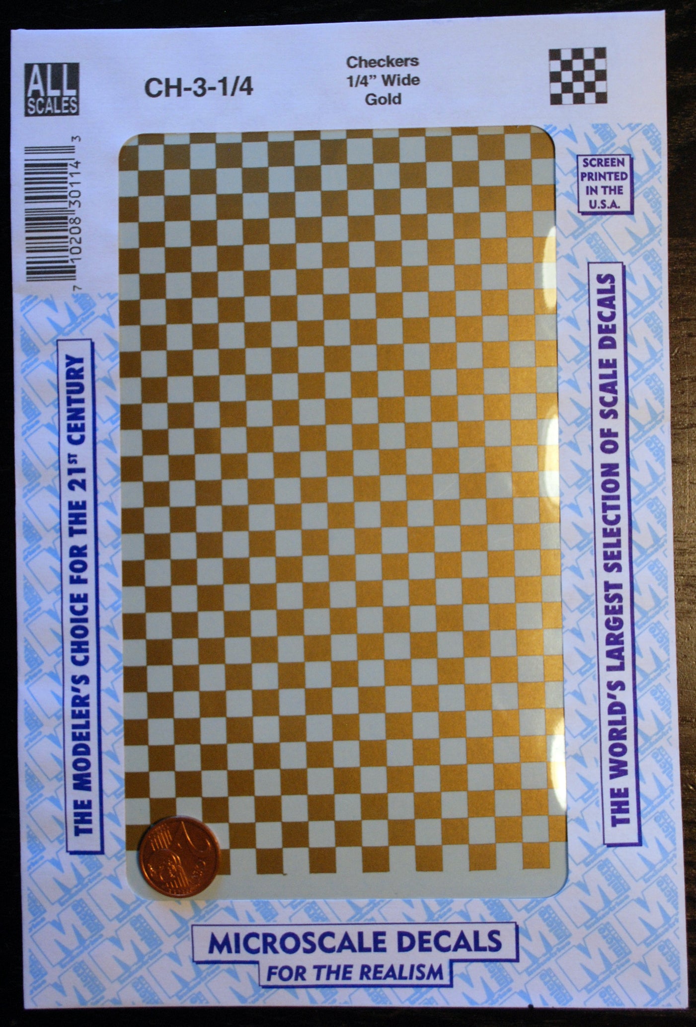 Micro Scale Decals Abziehbild Nassschiebebild versch. Farben+Größen checker Karo