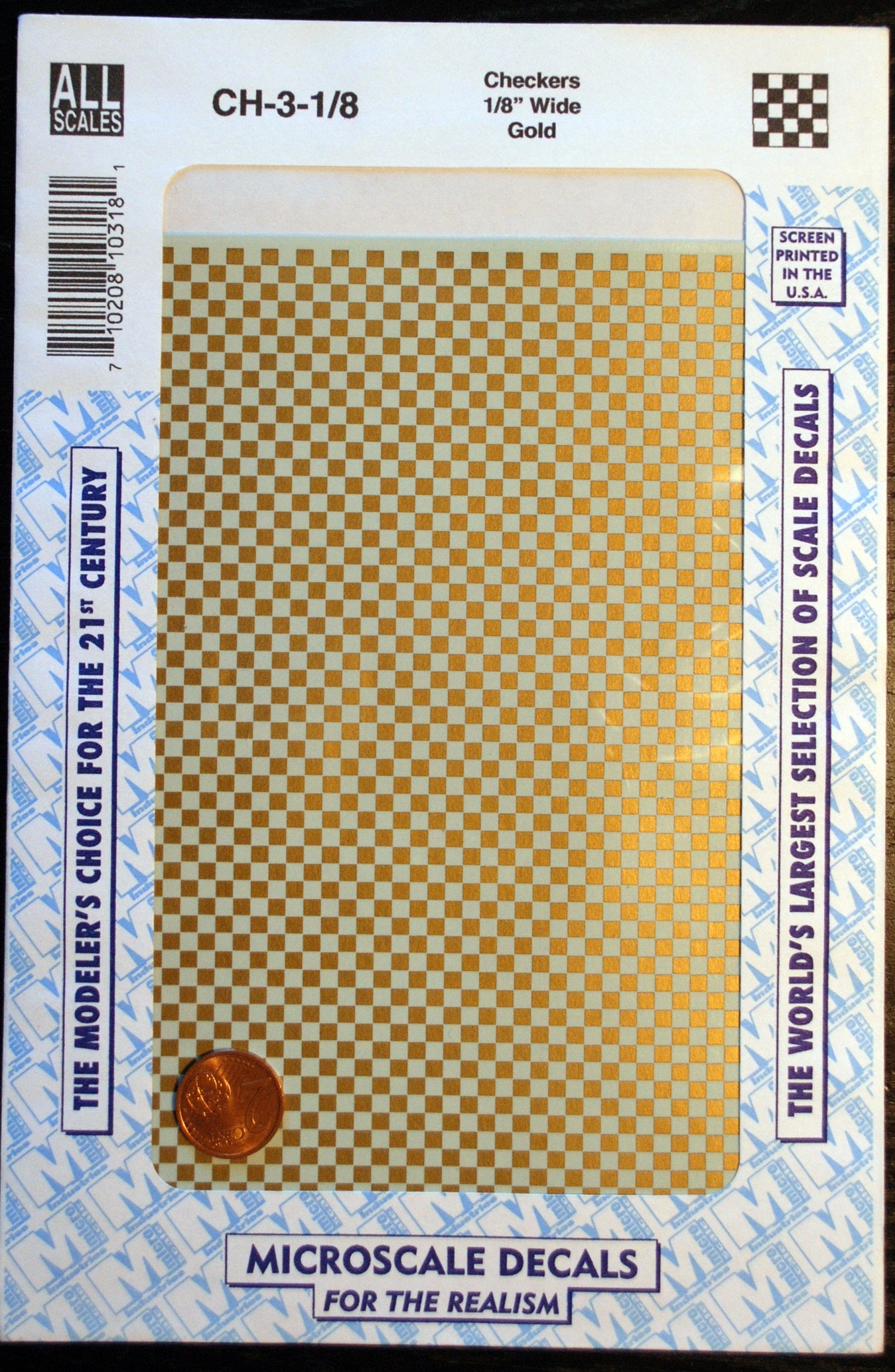 Micro Scale Decals Abziehbild Nassschiebebild versch. Farben+Größen checker Karo