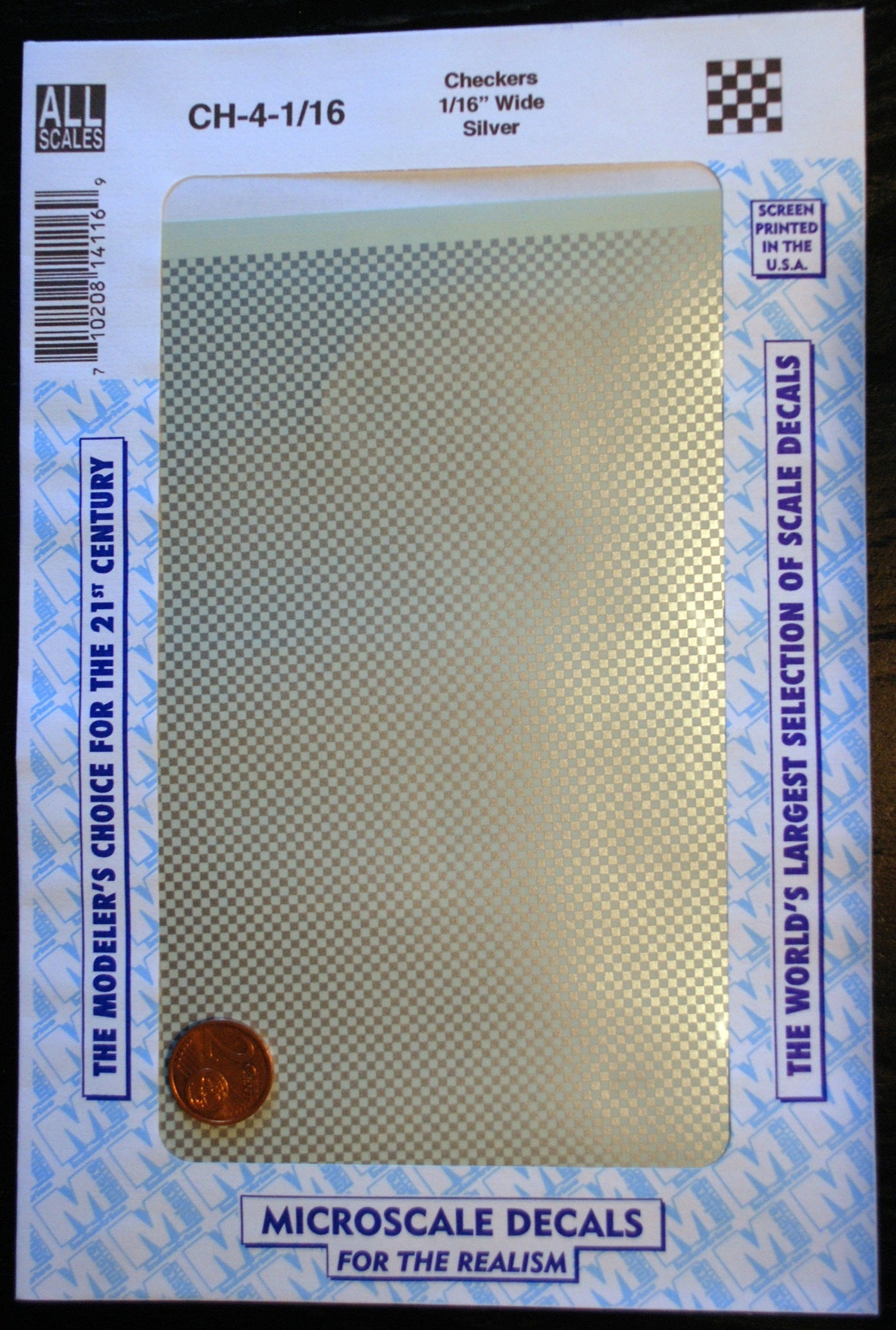 Micro Scale Decals Abziehbild Nassschiebebild versch. Farben+Größen checker Karo