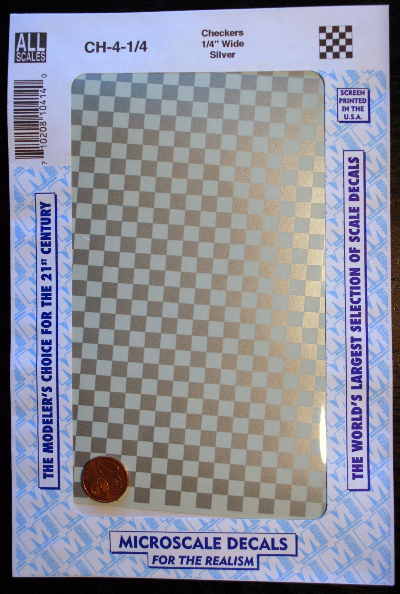 Micro Scale Decals Abziehbild Nassschiebebild versch. Farben+Größen checker Karo