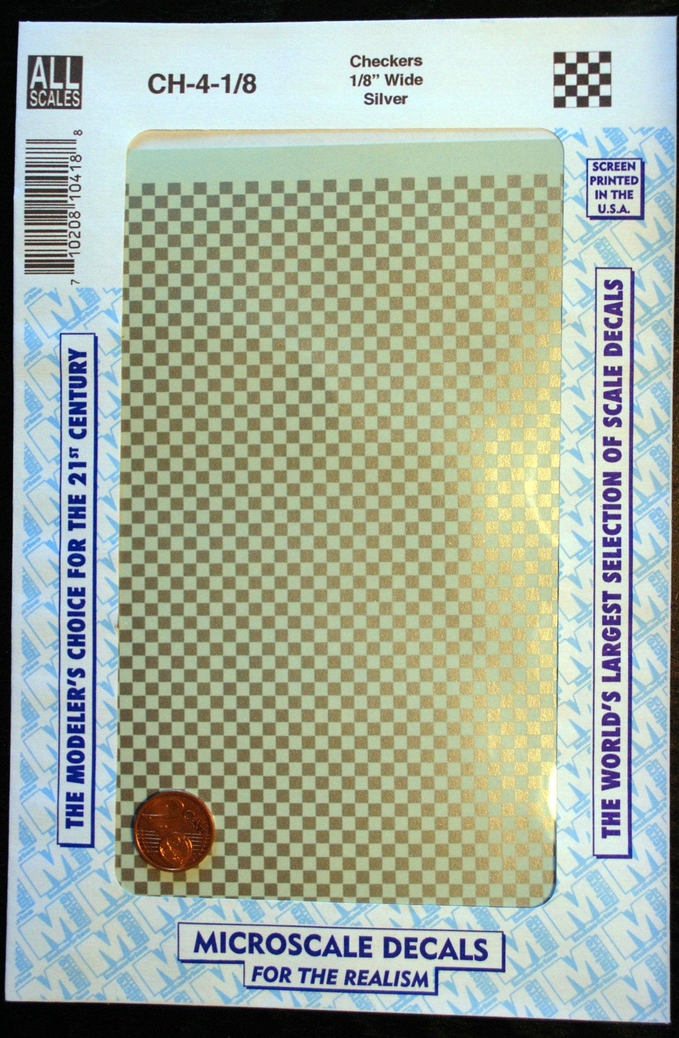 Micro Scale Decals Abziehbild Nassschiebebild versch. Farben+Größen checker Karo