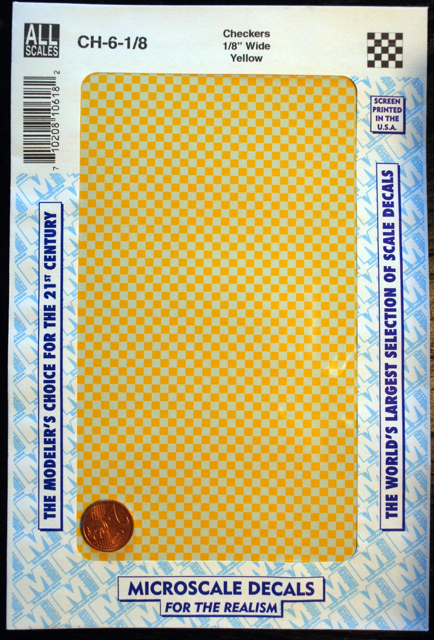 Micro Scale Decals Abziehbild Nassschiebebild versch. Farben+Größen checker Karo