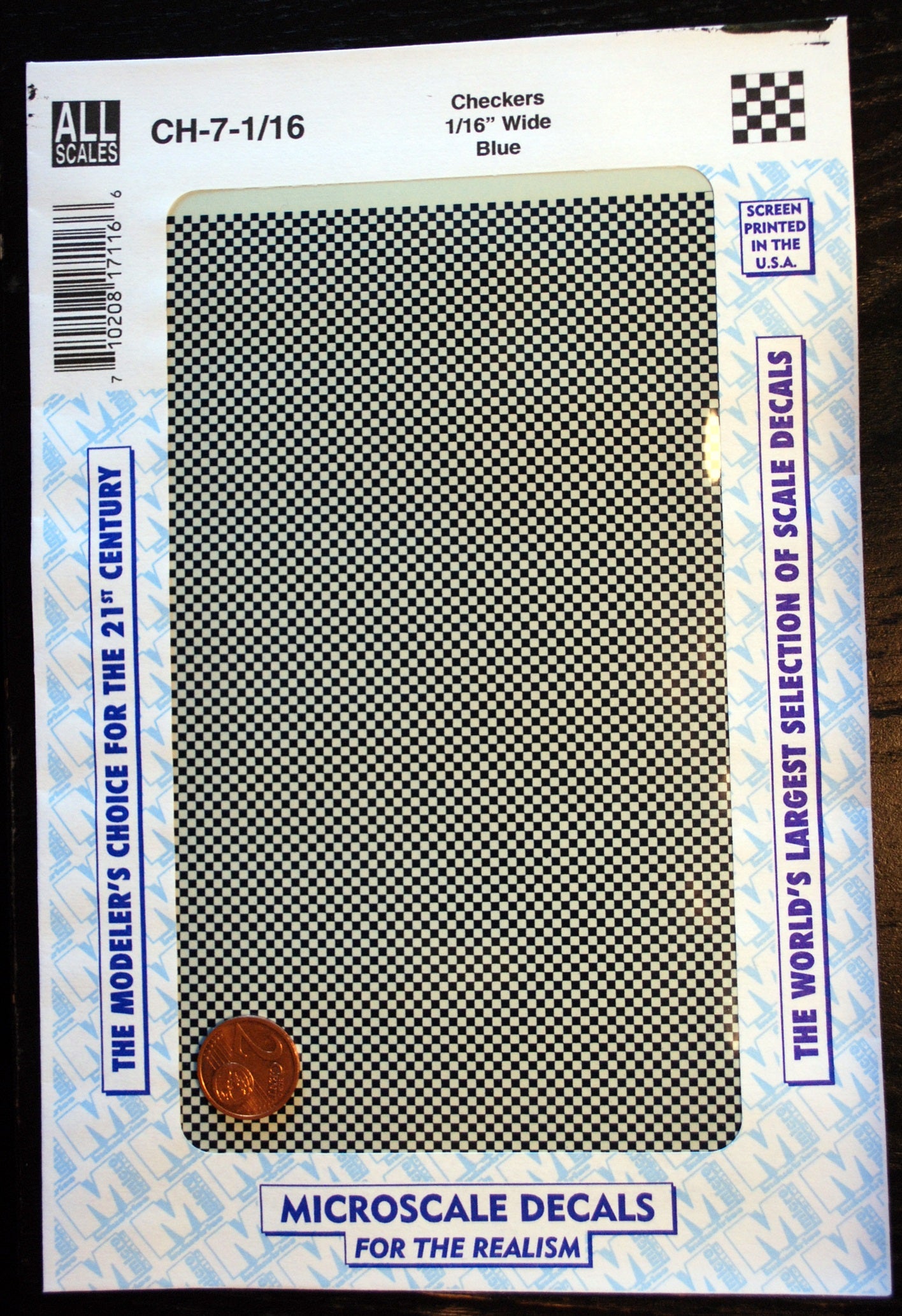 Micro Scale Decals Abziehbild Nassschiebebild versch. Farben+Größen checker Karo
