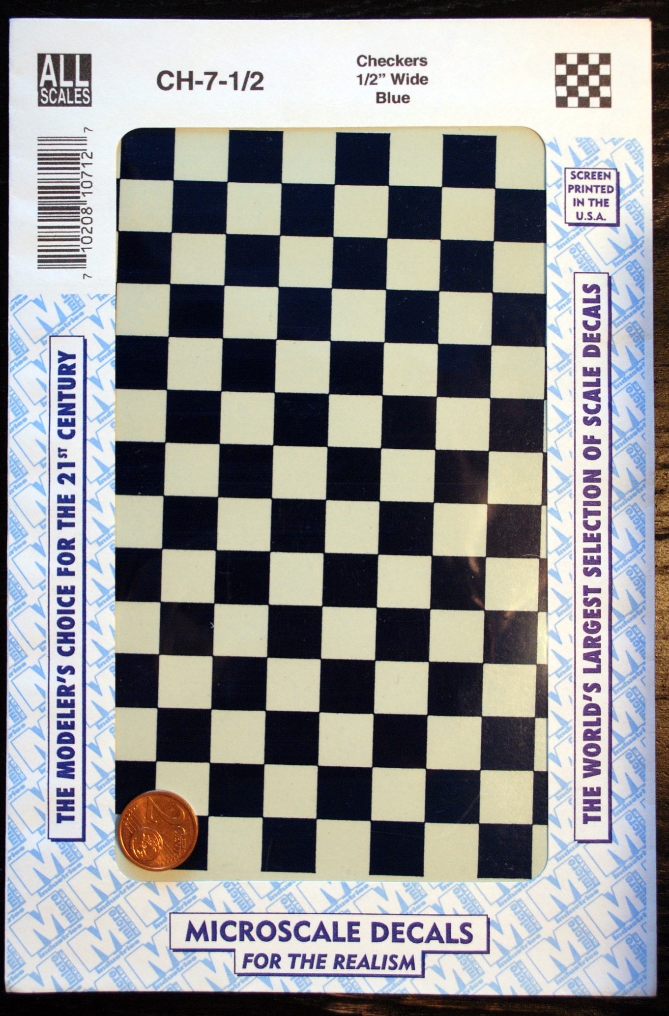 Micro Scale Decals Abziehbild Nassschiebebild versch. Farben+Größen checker Karo