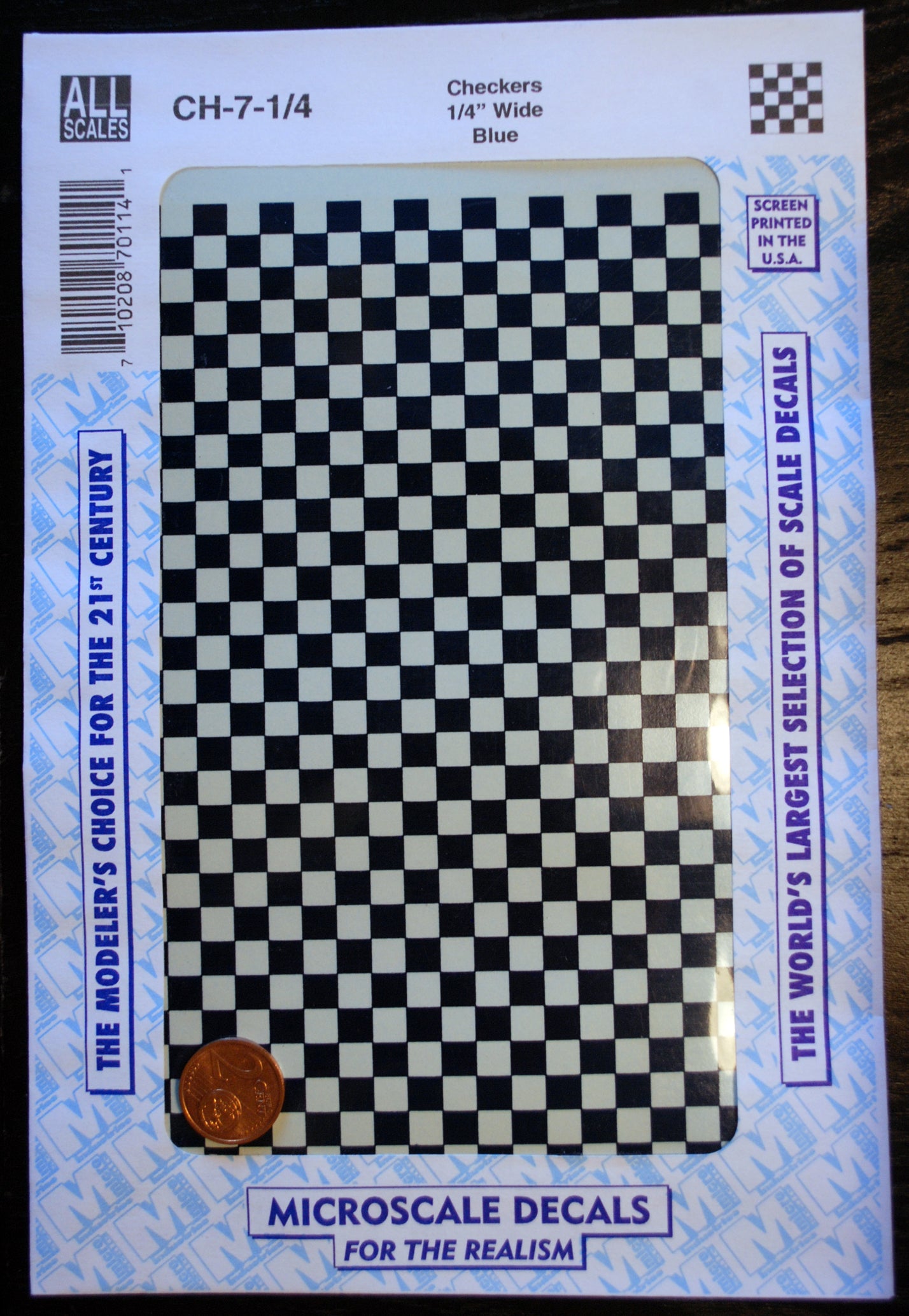 Micro Scale Decals Abziehbild Nassschiebebild versch. Farben+Größen checker Karo
