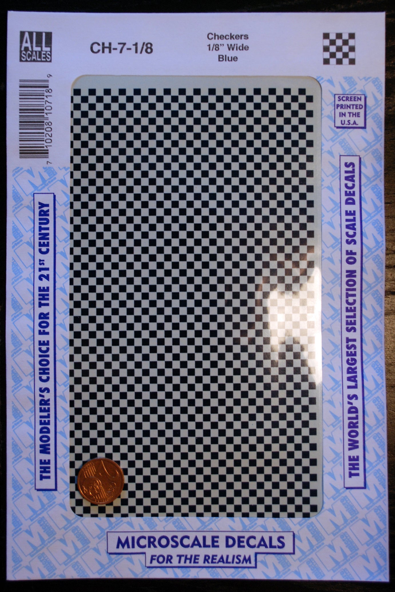 Micro Scale Decals Abziehbild Nassschiebebild versch. Farben+Größen checker Karo
